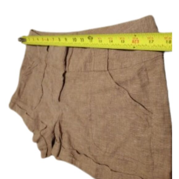 Charlotte Russe Junior's Size 11 Linen Blend Khaki Shorts - Picture 3 of 6